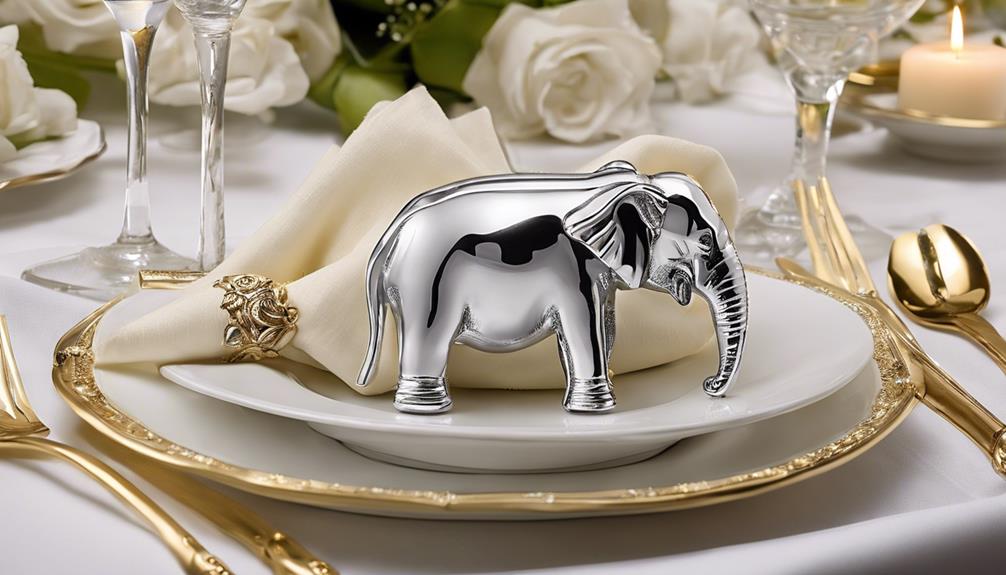 elephant shaped napkin ring collection