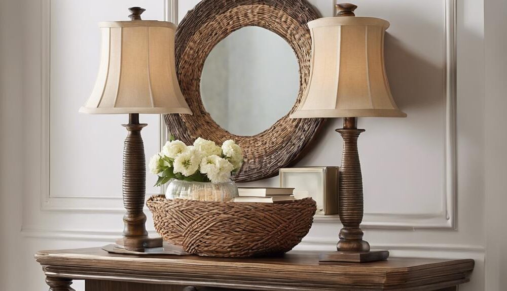 entryway table styling tips