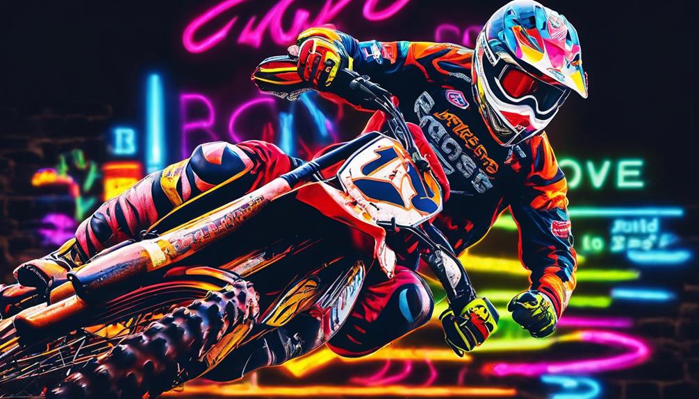 exciting motocross competition scene