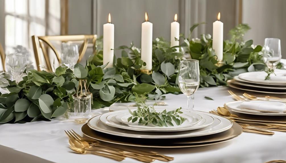 greenery for elegant table