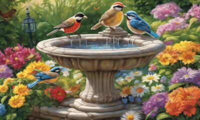 ideal bird bath locations