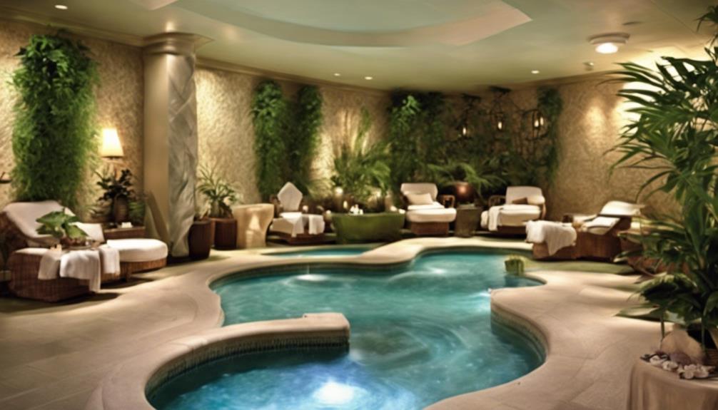 indulging in luxurious spa
