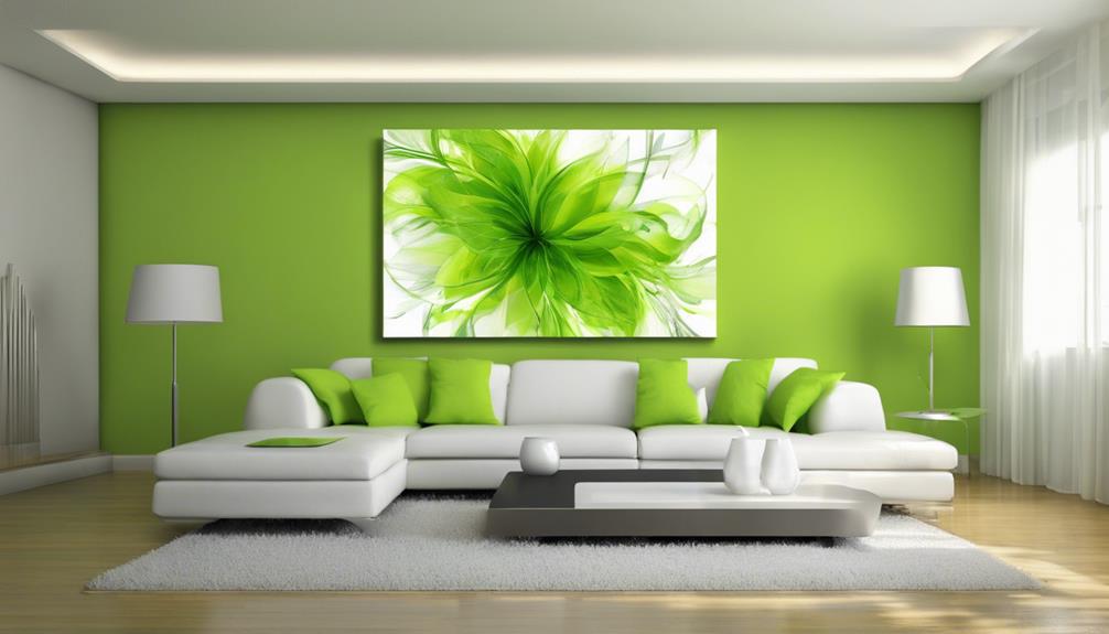 lime green wall decor