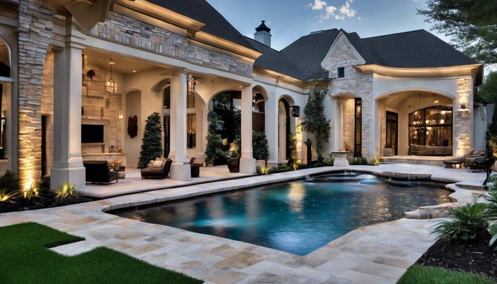 luxurious pool and spa