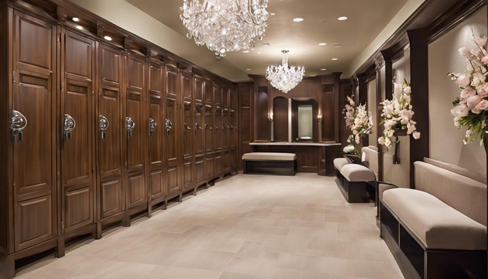 luxurious spa locker room