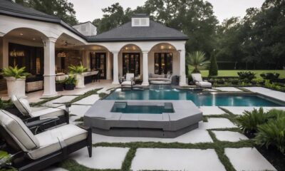 luxury spa enhances pool