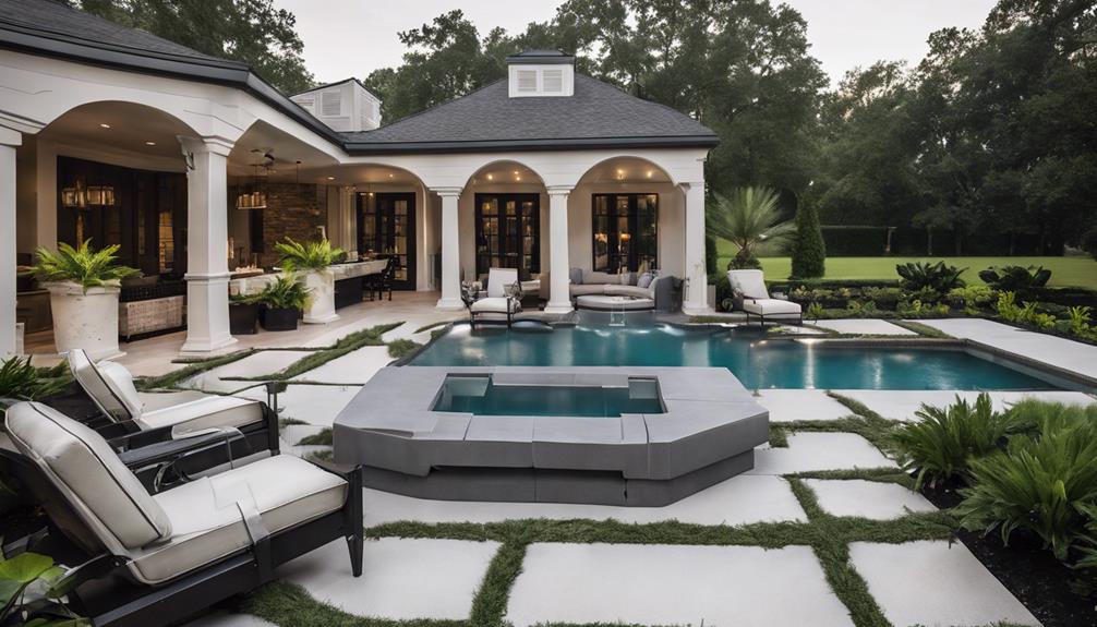 luxury spa enhances pool