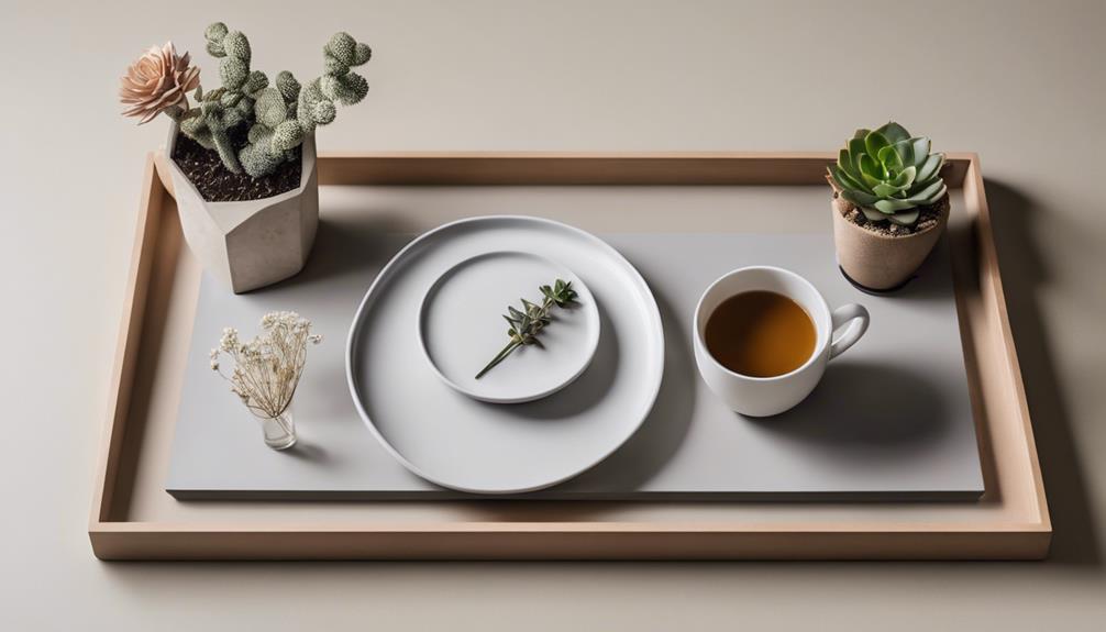 minimalist tray decor tips