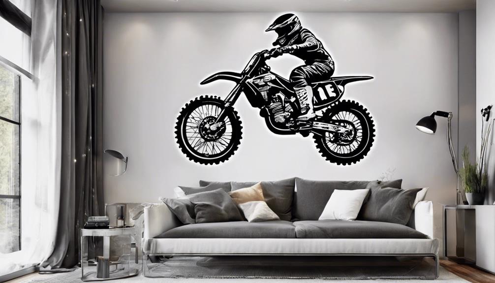 motocross themed metal decorations