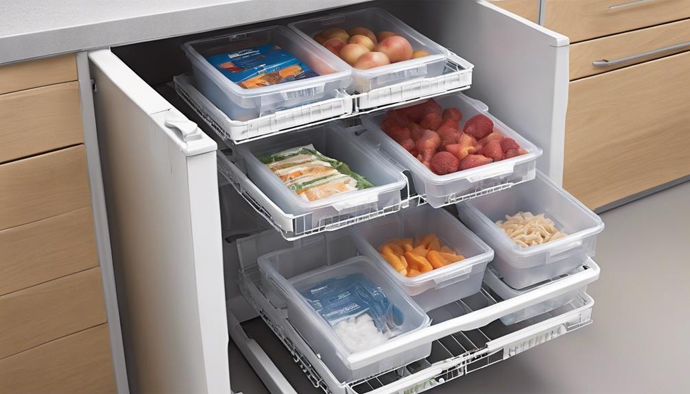 organizing a chest freezer