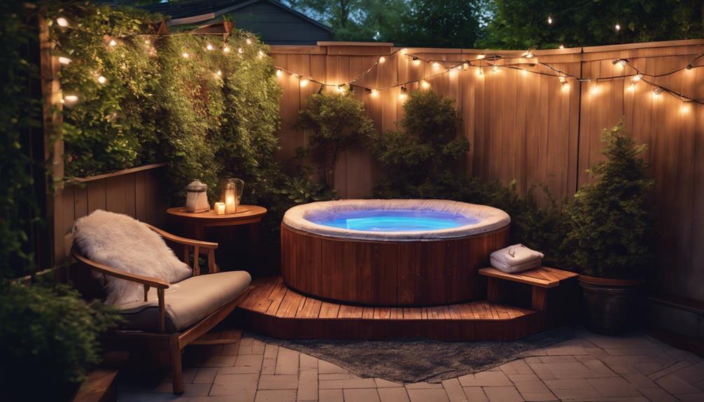 outdoor spa relaxation space