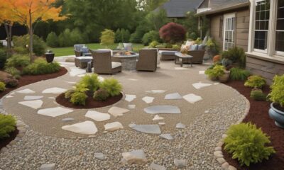 patio transformation with gravel