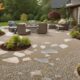 patio transformation with gravel