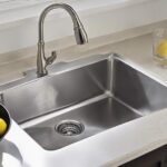 shiny stainless steel sink