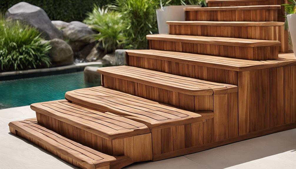 spa steps lasting materials