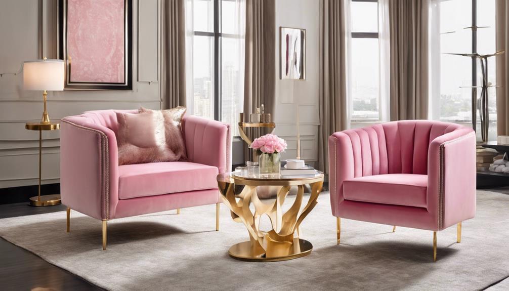 stylish pink furniture pieces