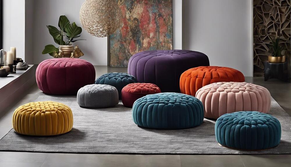 stylish poufs for homes