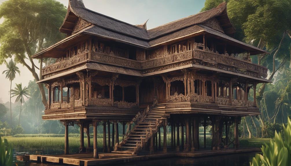 traditional javanese raised house