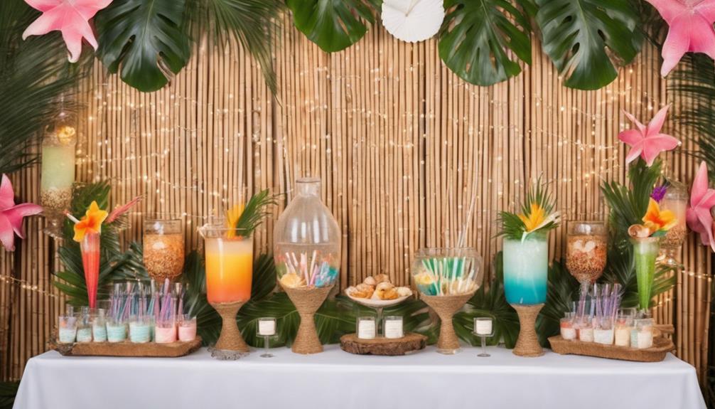 tropical drink station display