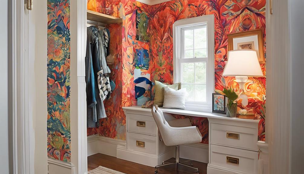 unexpected nooks decorated with wallpaper