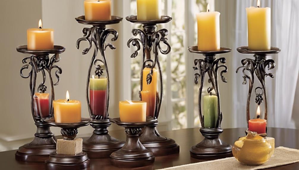 unique candle arrangements showcased