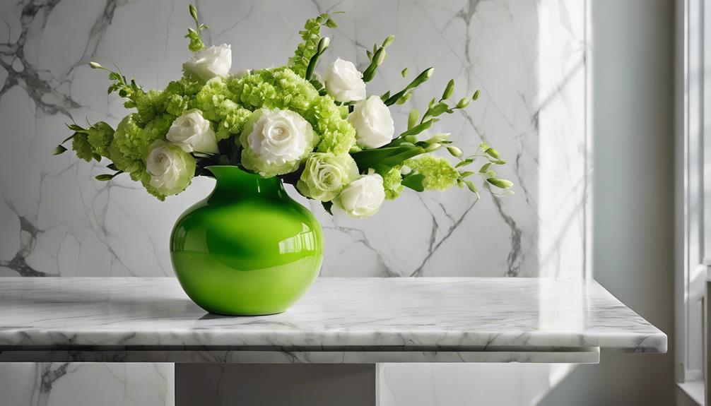 vibrant lime green vases