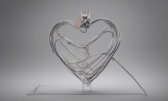 wire art heart shape