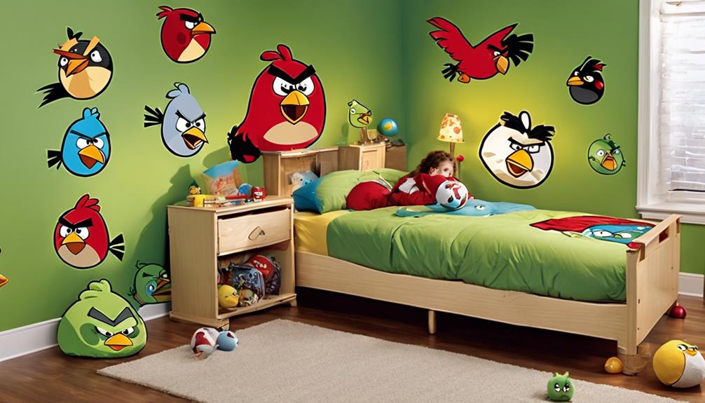 angry birds themed room decor