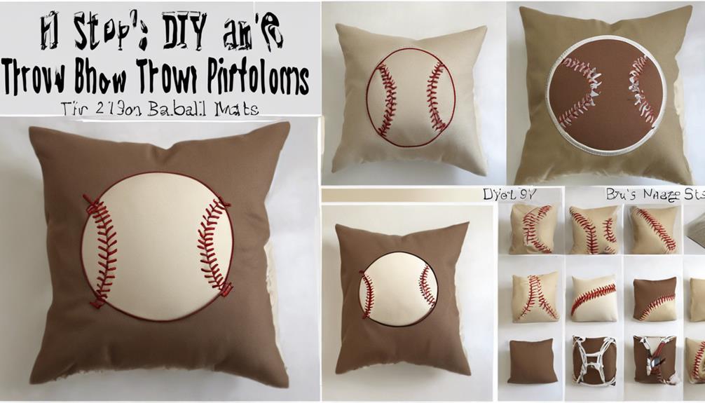 baseball themed throw pillow project