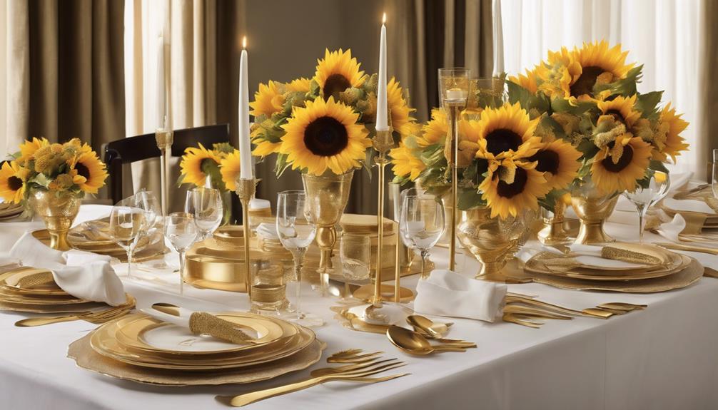 bold sunflower table decor