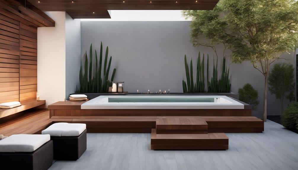 captivating outdoor spa design
