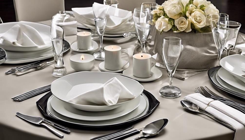 coordinating tableware and linens