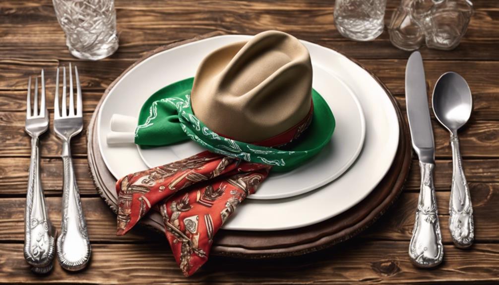 cowboy themed napkin folding