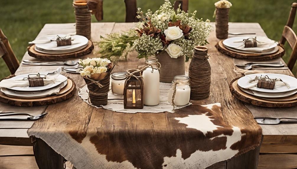 cowboy themed table decorations galore
