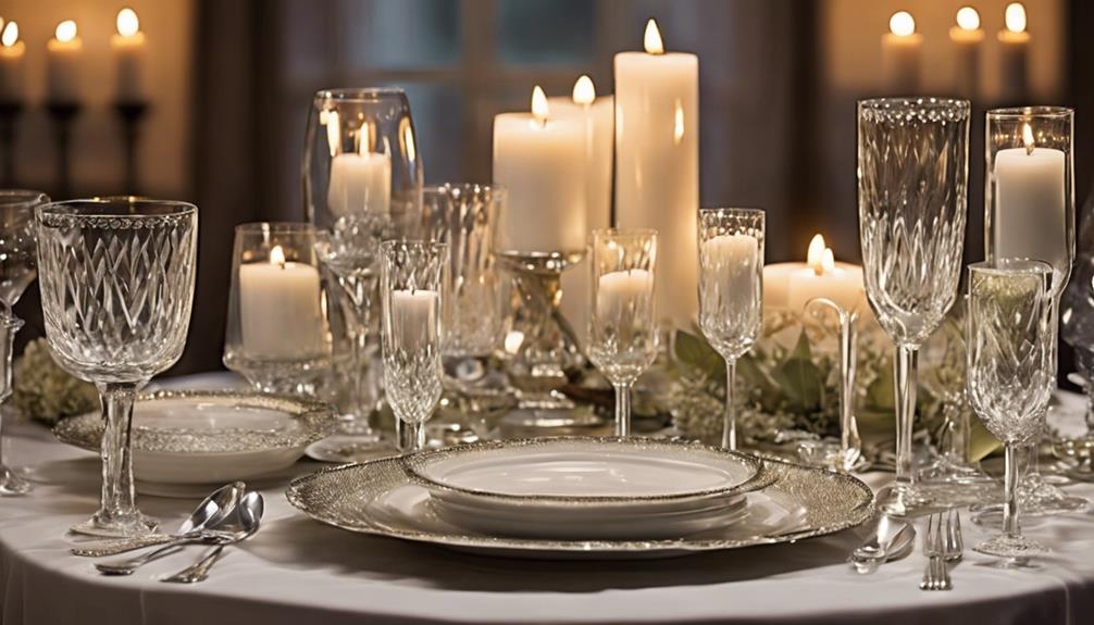 cozy candlelit dinner setting