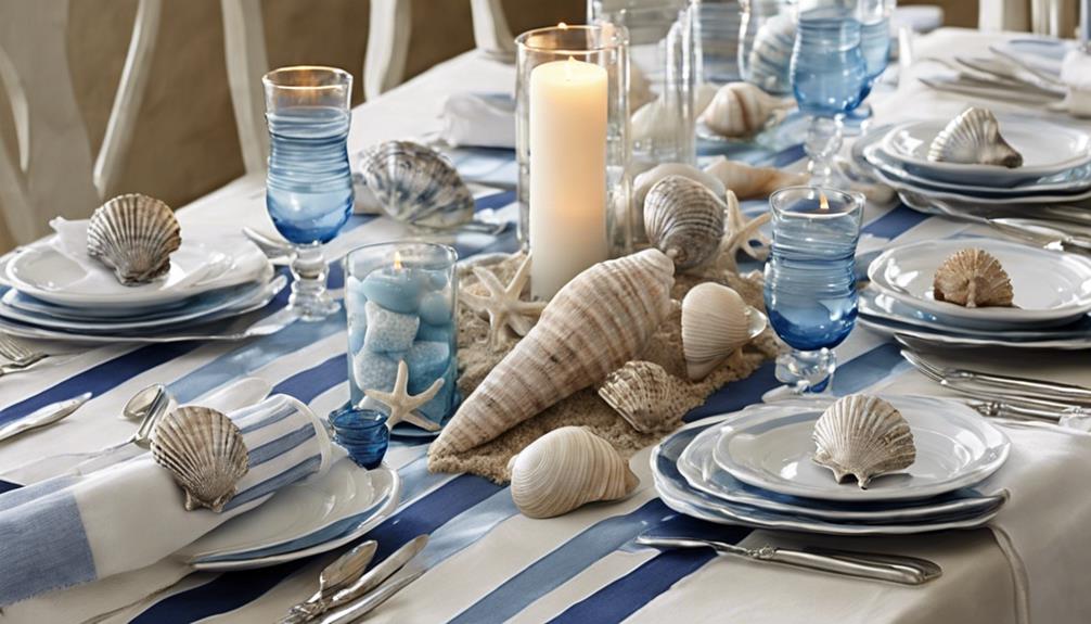 decorating a beachy table
