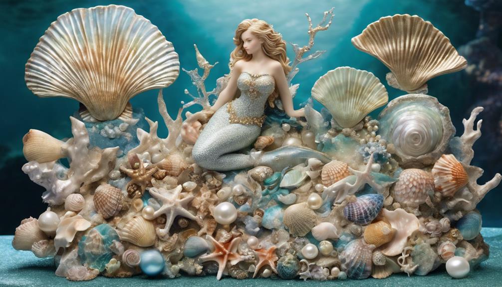 diverse collection of mermaid figurines