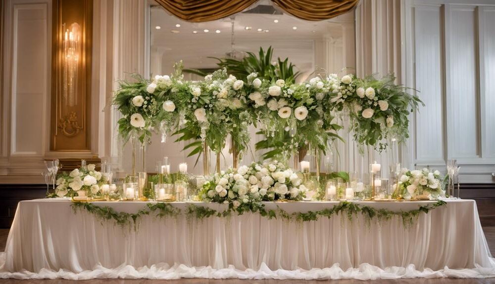 dreamy wedding head table