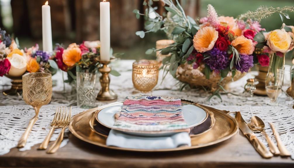 eclectic and stylish table setting