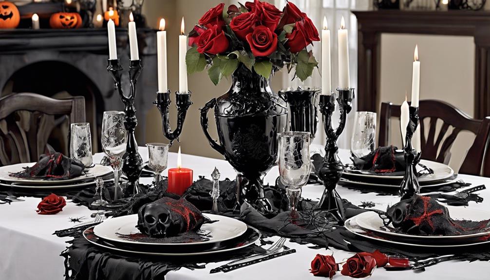 eerie dinner party ambiance