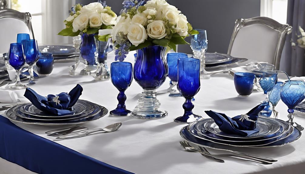 elegant cobalt blue glassware