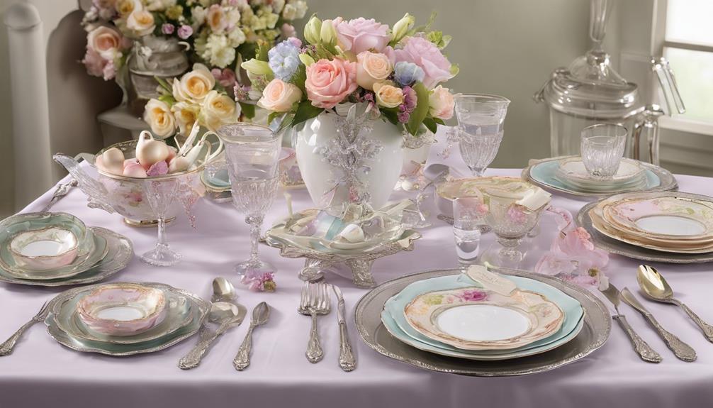 elegant dinnerware and glassware
