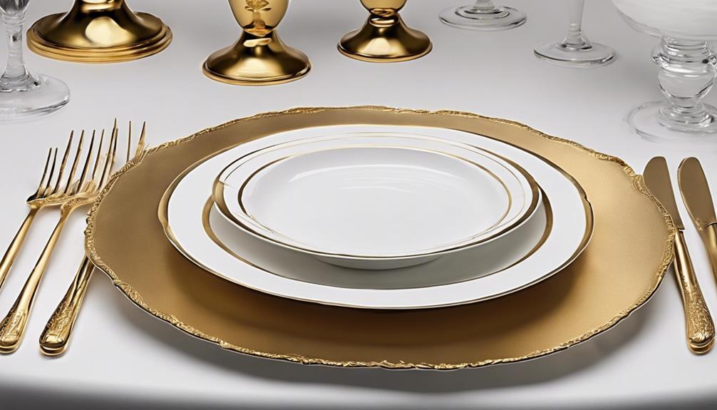elegant dinnerware in white