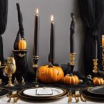 elegant halloween table decor