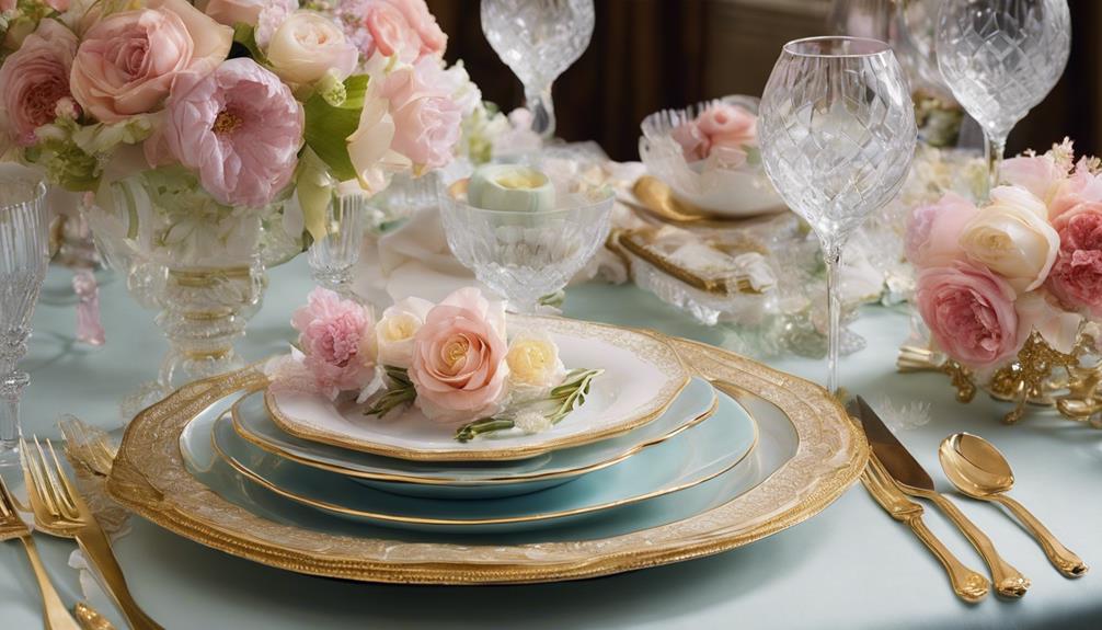 elegant table arrangements depicted