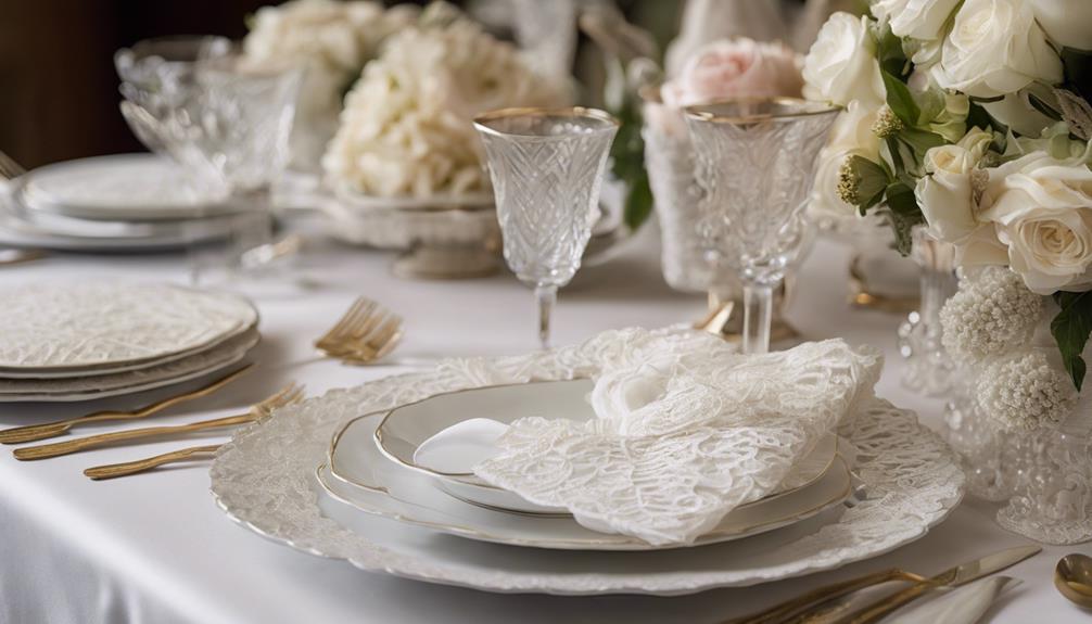 elegant table linens feature