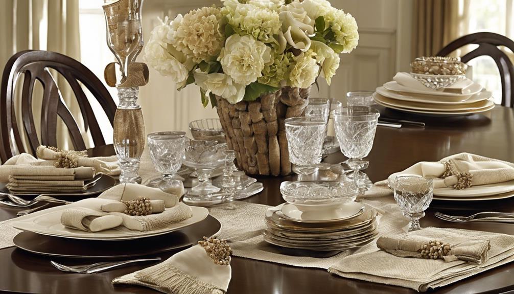 elegant table linens variety