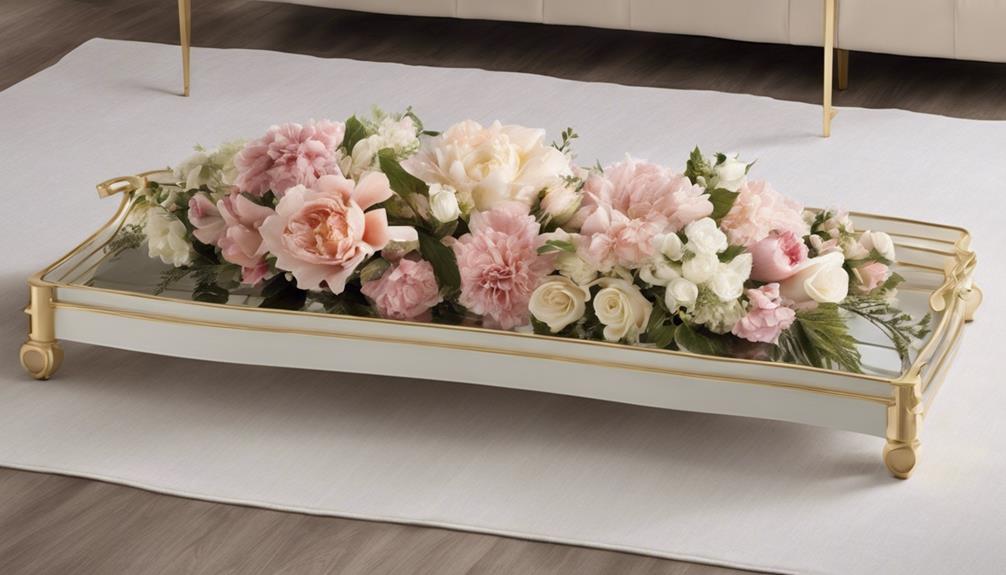 elegant tray floral decor