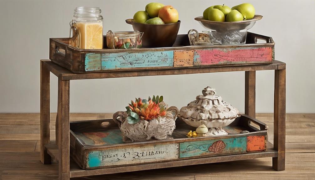 elegant wooden handcrafted trays