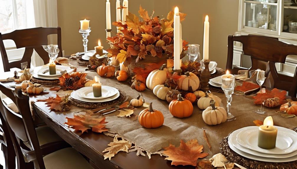 fall dining table decor